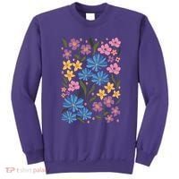 Cute Boho Wildflower Floral Pattern Sweatshirt thumb 0