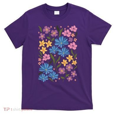 Cute Boho Wildflower Floral Pattern T-Shirt