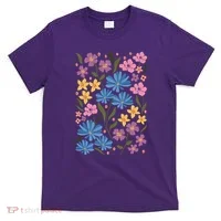 Cute Boho Wildflower Floral Pattern T-Shirt thumb 0