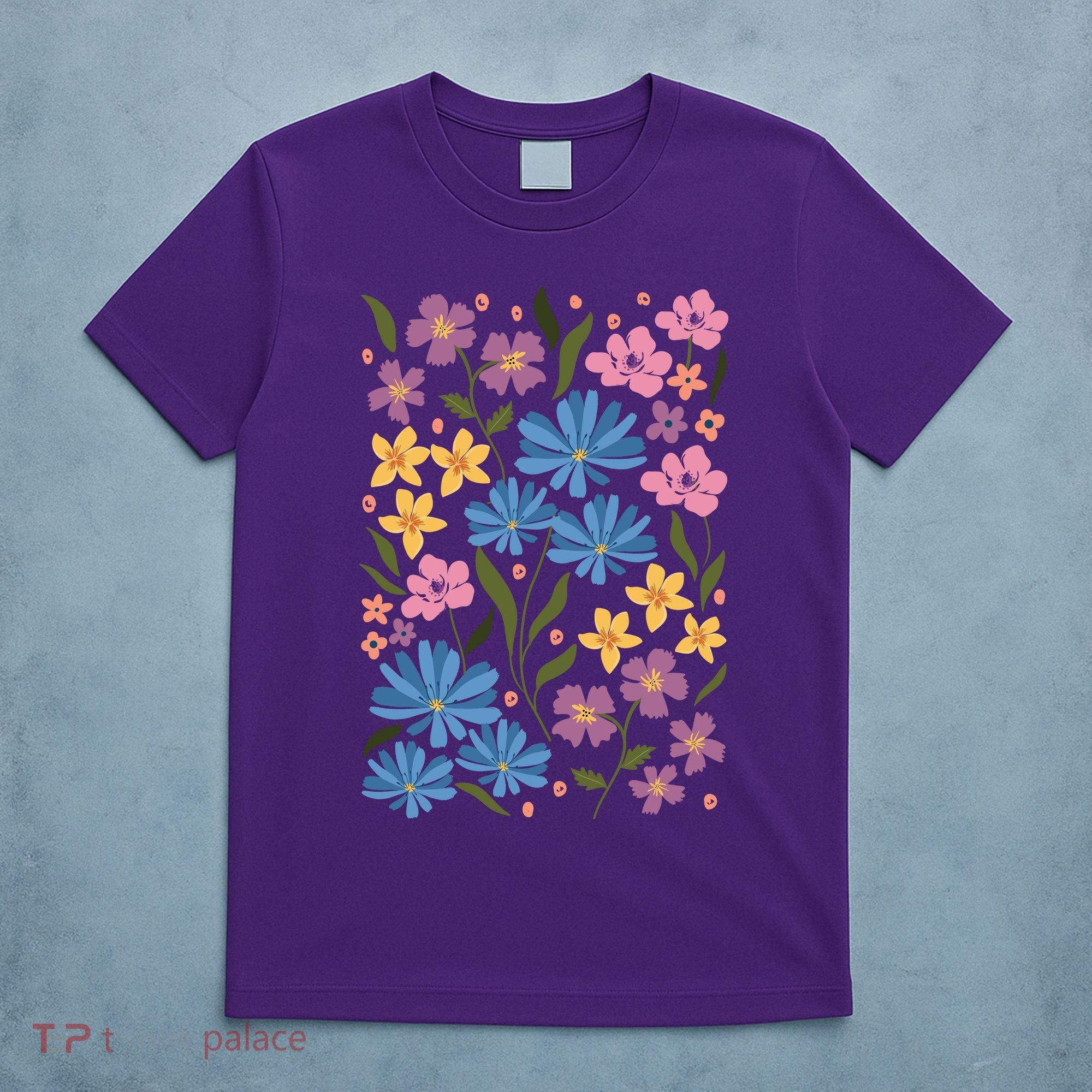 Cute Boho Wildflower Floral Pattern T-Shirt