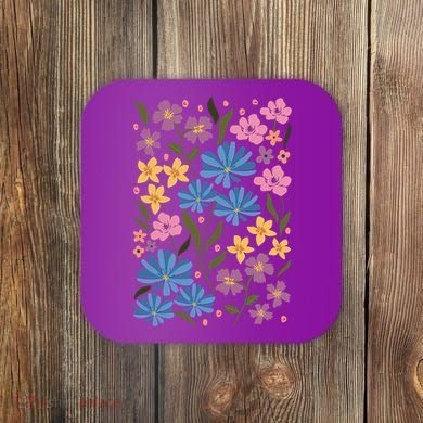 Cute Boho Wildflower Floral Pattern Coaster