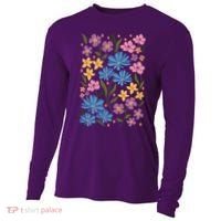 Cute Boho Wildflower Floral Pattern Cooling Performance Long Sleeve Crew thumb 0