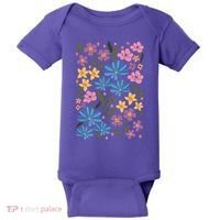 Cute Boho Wildflower Floral Pattern Baby Bodysuit thumb 0
