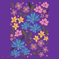 Cute Boho Wildflower Floral Pattern Baby Bodysuit thumb 2