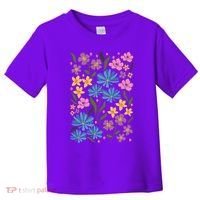 Cute Boho Wildflower Floral Pattern Toddler T-Shirt thumb 0