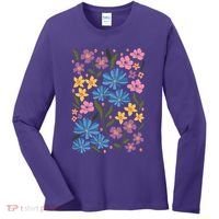 Cute Boho Wildflower Floral Pattern Women's Long Sleeve Shirt thumb 0