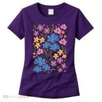 Cute Boho Wildflower Floral Pattern Women's T-Shirt thumb 0