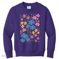 Cute Boho Wildflower Floral Pattern Kids Sweatshirt thumb 0