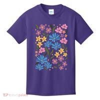 Cute Boho Wildflower Floral Pattern Kids T-Shirt thumb 0