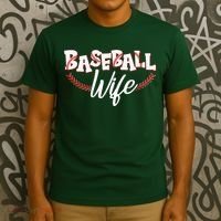 Cute Baseball Wife T-Shirt thumb 3