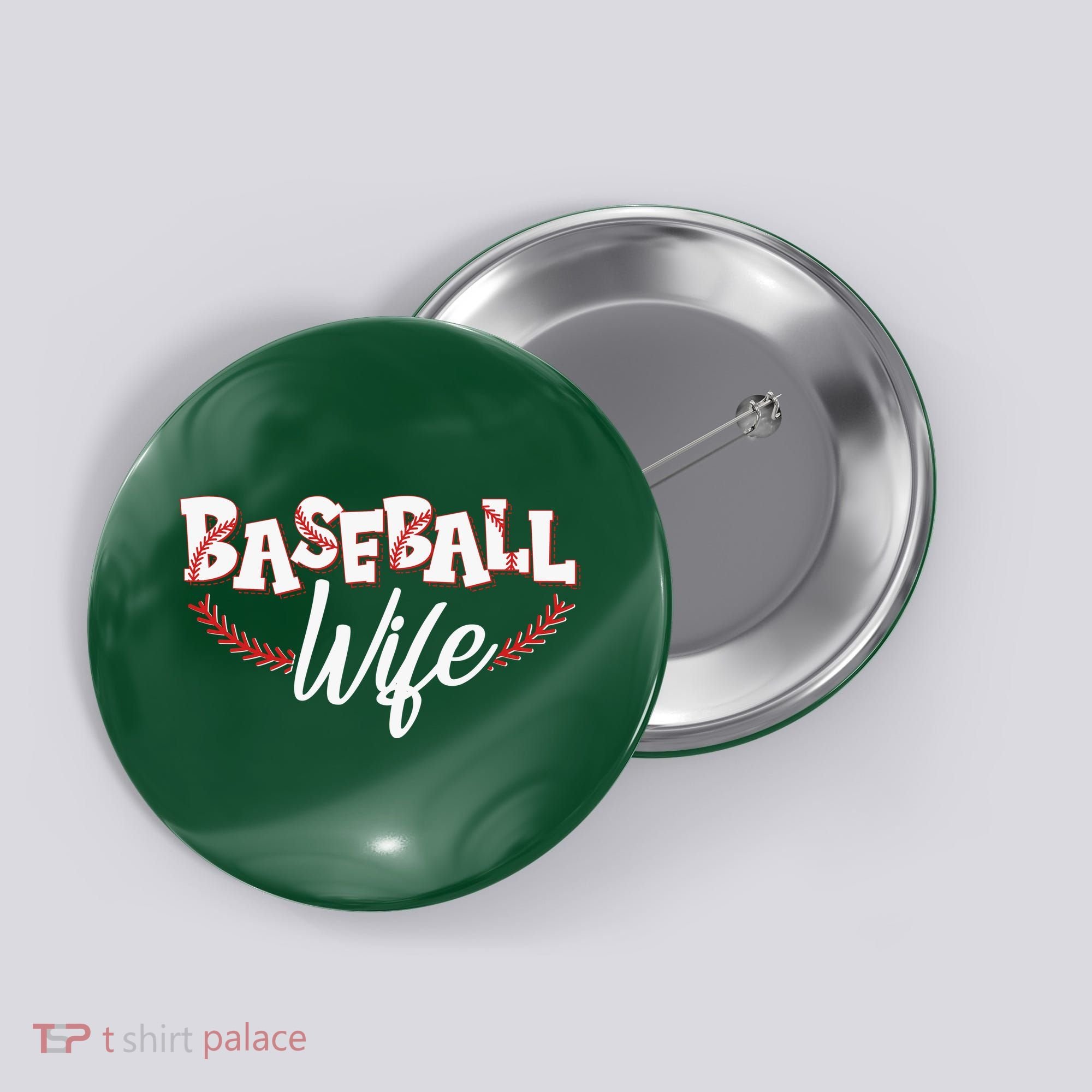 Cute Baseball Wife Button