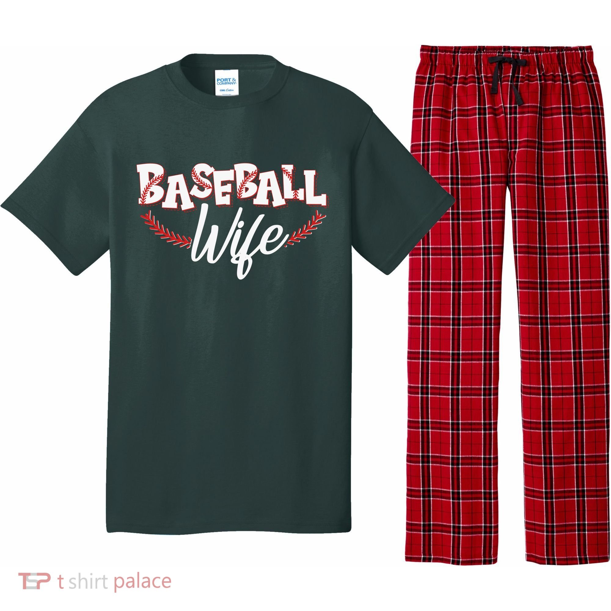 Cute Baseball Wife Pajama Set