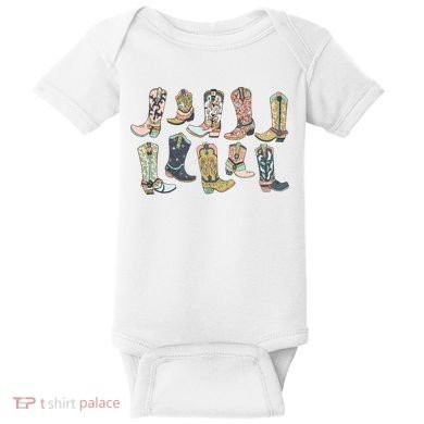 Cowgirl Boots Western Baby Bodysuit