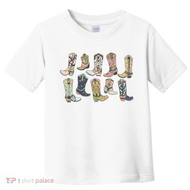 Cowgirl Boots Western Toddler T-Shirt