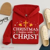 Christmas Begins With Christ Hoodie thumb 4