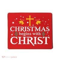 Christmas Begins With Christ Mousepad thumb 0