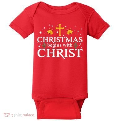Christmas Begins With Christ Baby Bodysuit