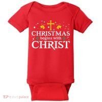 Christmas Begins With Christ Baby Bodysuit thumb 0