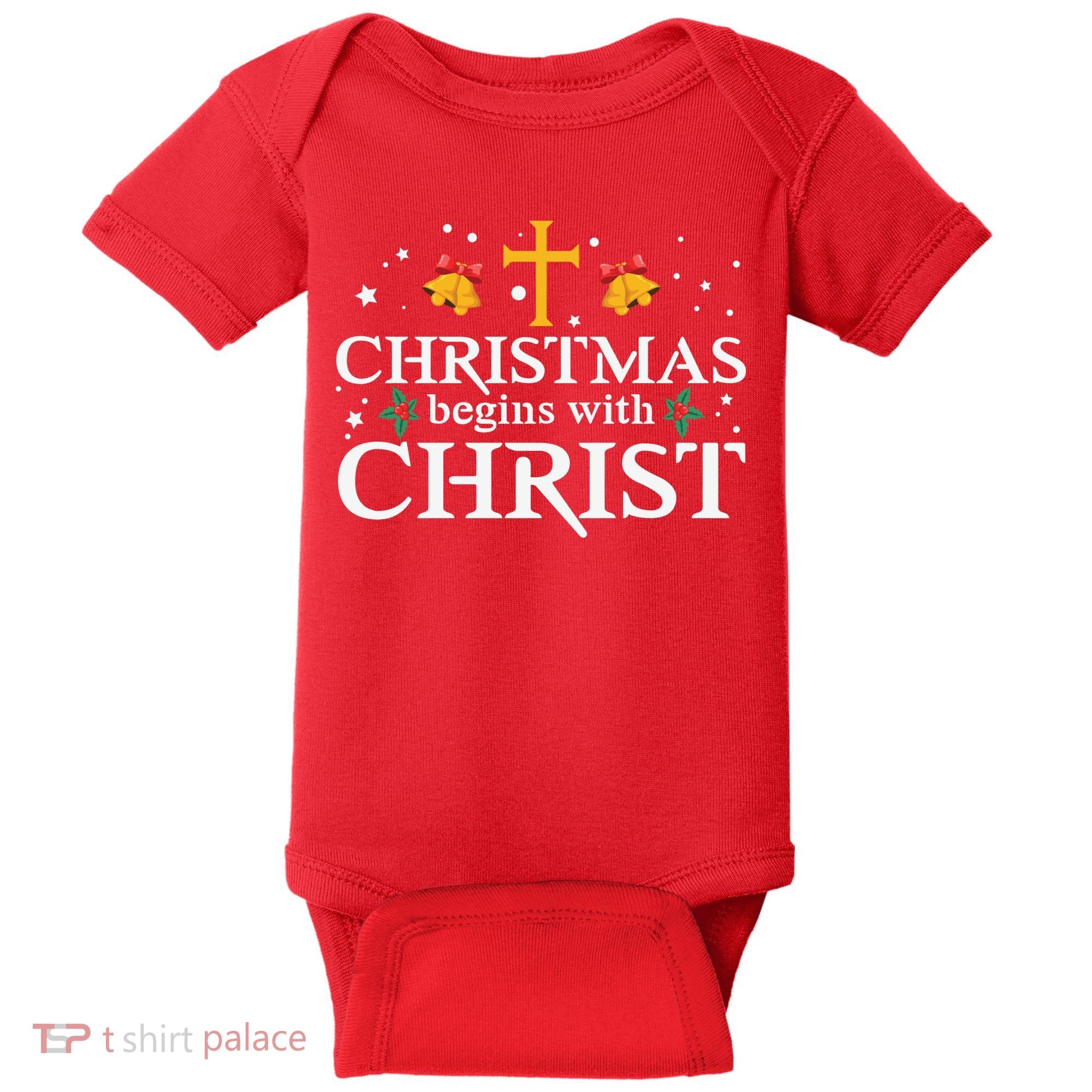 Christmas Begins With Christ Baby Bodysuit