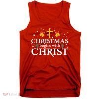Christmas Begins With Christ Tank Top thumb 0