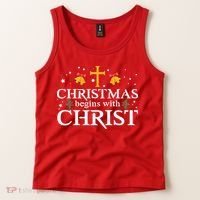 Christmas Begins With Christ Tank Top thumb 2
