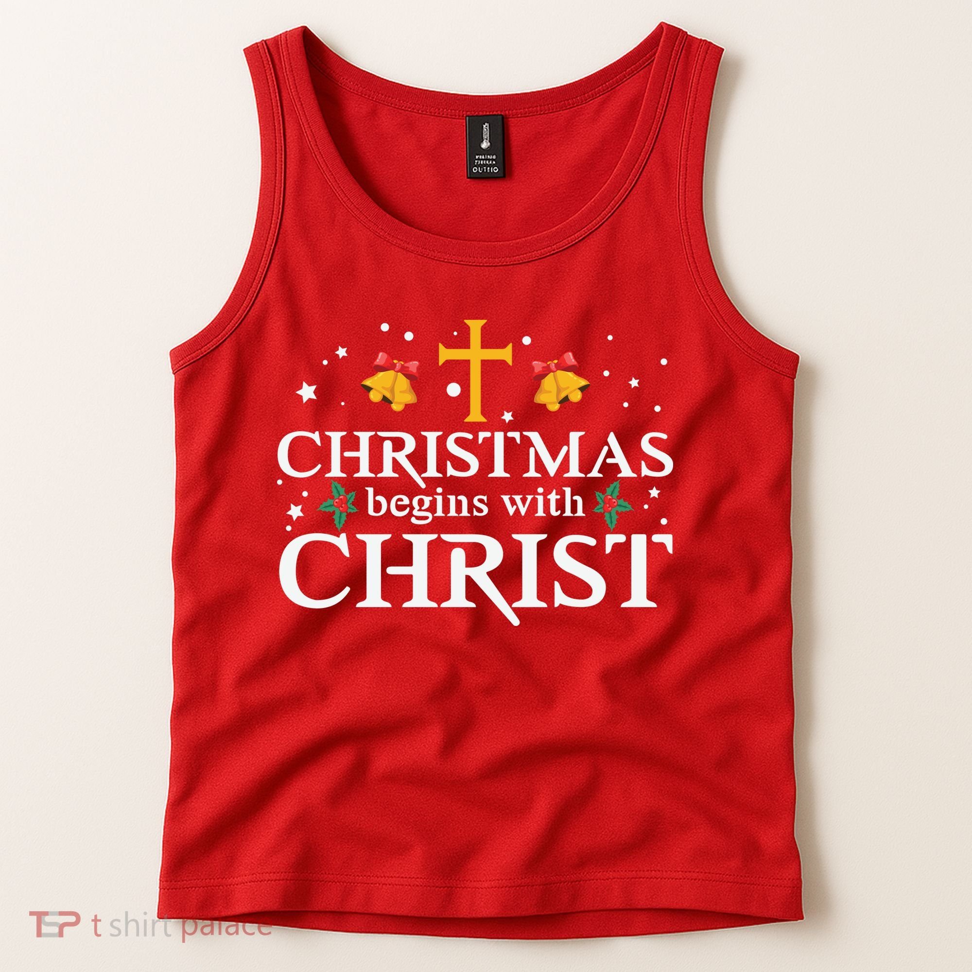 Christmas Begins With Christ Tank Top