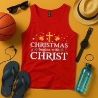 Christmas Begins With Christ Tank Top thumb 4