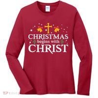 Christmas Begins With Christ Women's Long Sleeve Shirt thumb 0