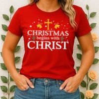 Christmas Begins With Christ Women's T-Shirt thumb 2