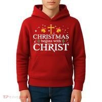 Christmas Begins With Christ Kids Hoodie thumb 4