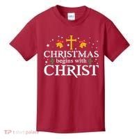 Christmas Begins With Christ Kids T-Shirt thumb 0