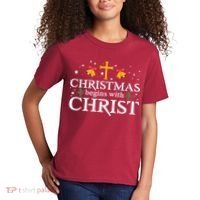 Christmas Begins With Christ Kids T-Shirt thumb 2