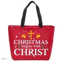 Christmas Begins With Christ Tote Bag thumb 0
