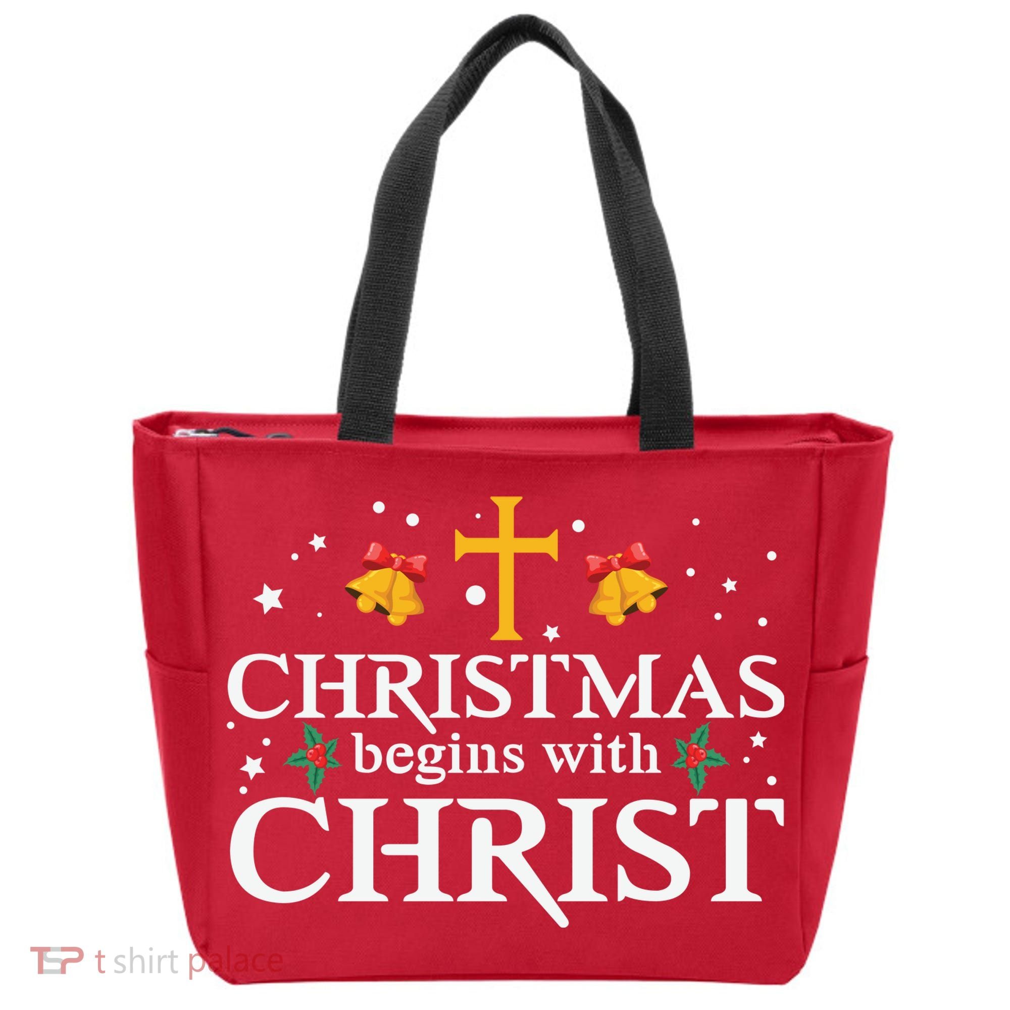 Christmas Begins With Christ Tote Bag