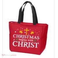 Christmas Begins With Christ Tote Bag thumb 3