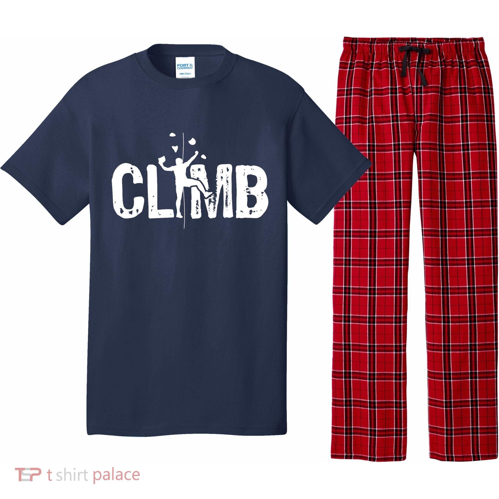 Climb Bouldering Wall Climber Rock Climbing Mountaineer Pajama Set