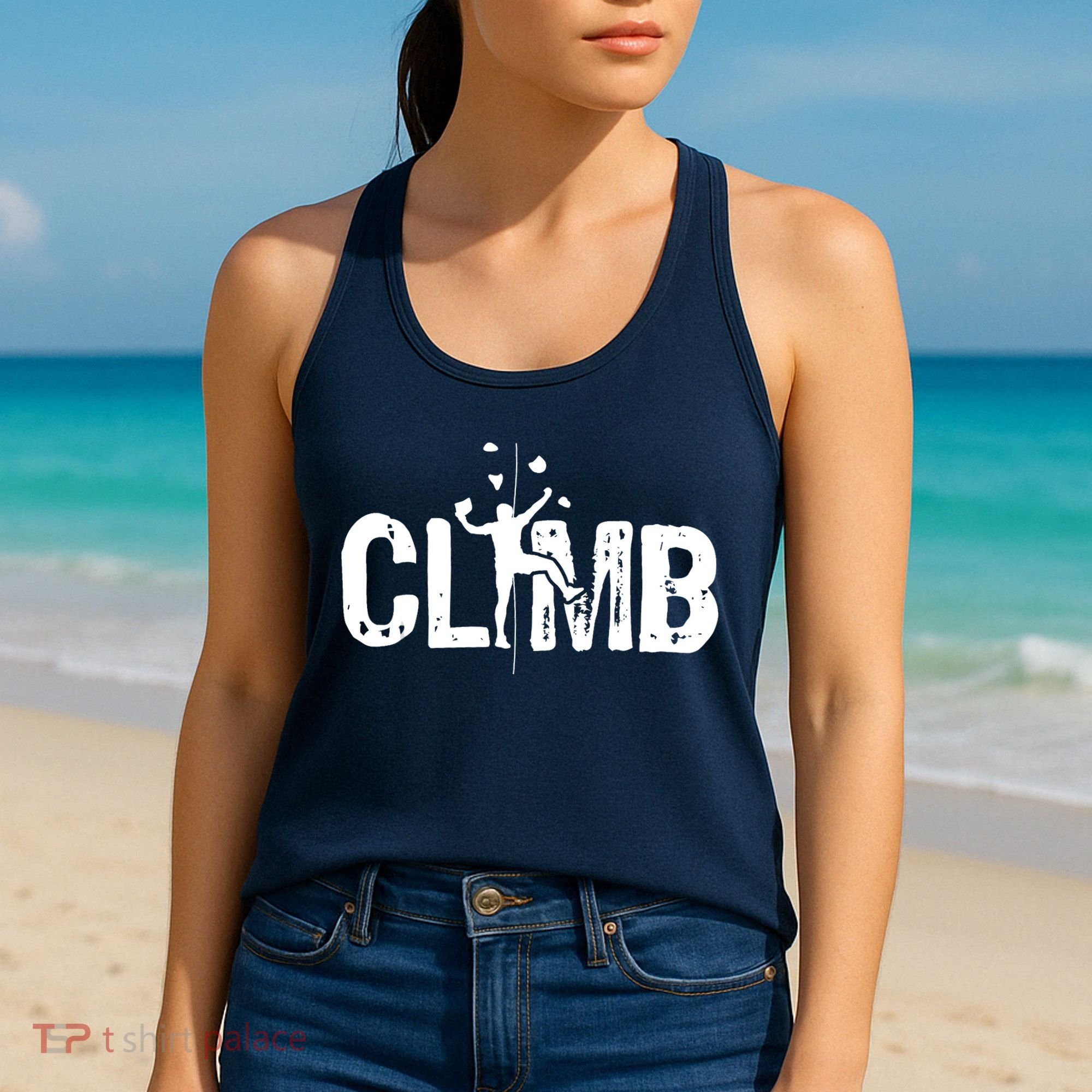 Climb Bouldering Wall Climber Rock Climbing Mountaineer Women's Tank Top