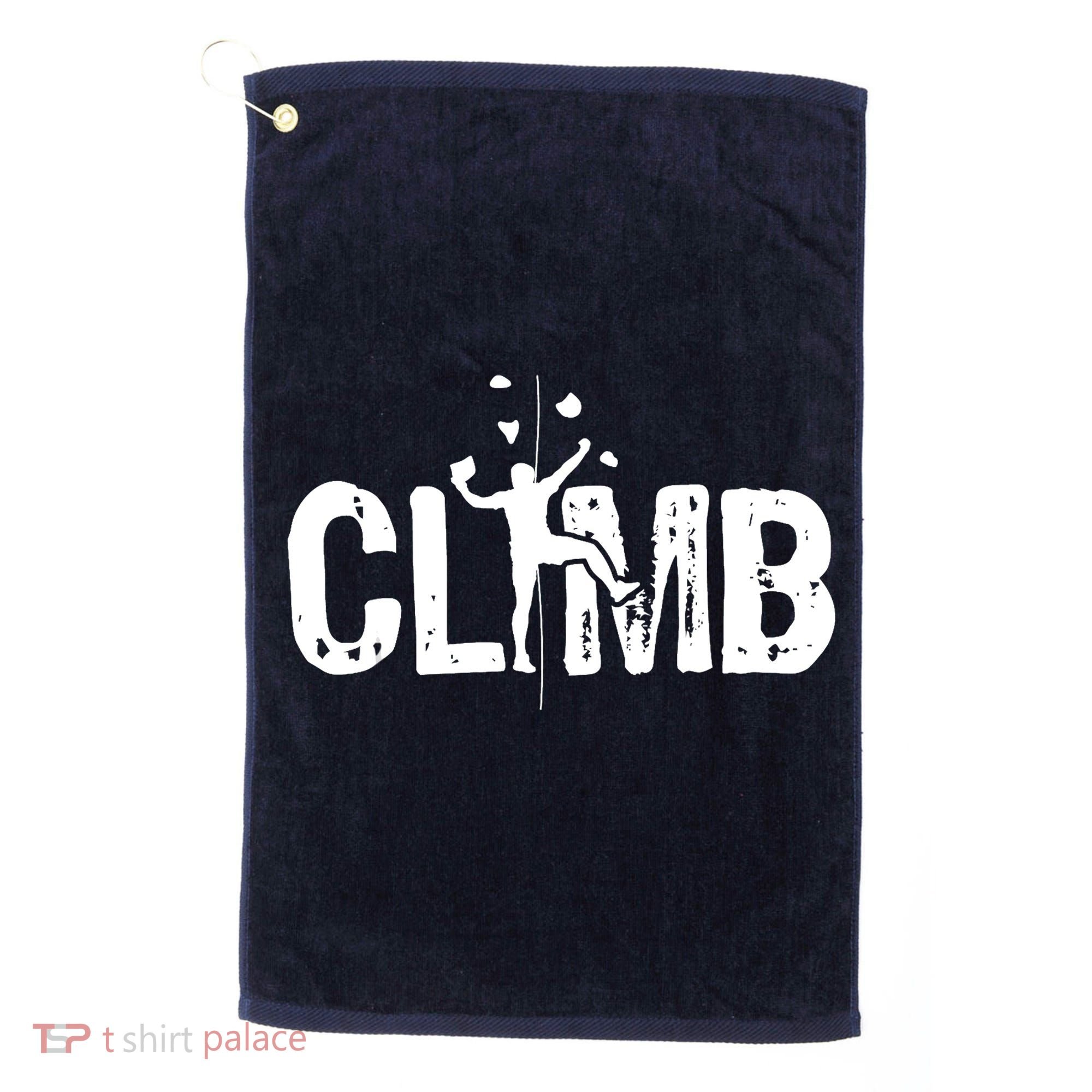 Climb Bouldering Wall Climber Rock Climbing Mountaineer Golf Towel