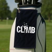 Climb Bouldering Wall Climber Rock Climbing Mountaineer Golf Towel thumb 2