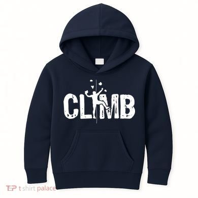 Climb Bouldering Wall Climber Rock Climbing Mountaineer Kids Hoodie