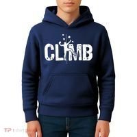 Climb Bouldering Wall Climber Rock Climbing Mountaineer Kids Hoodie thumb 4