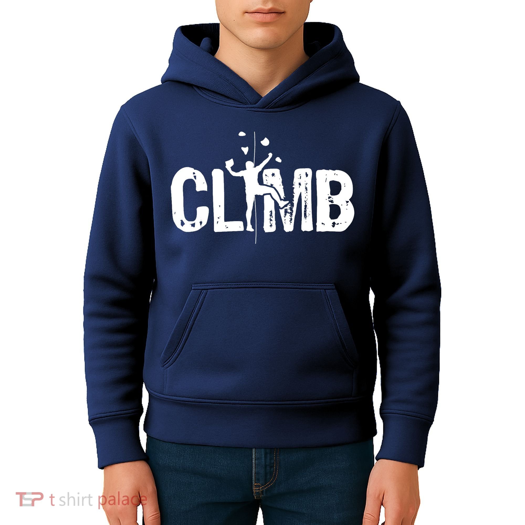 Climb Bouldering Wall Climber Rock Climbing Mountaineer Kids Hoodie