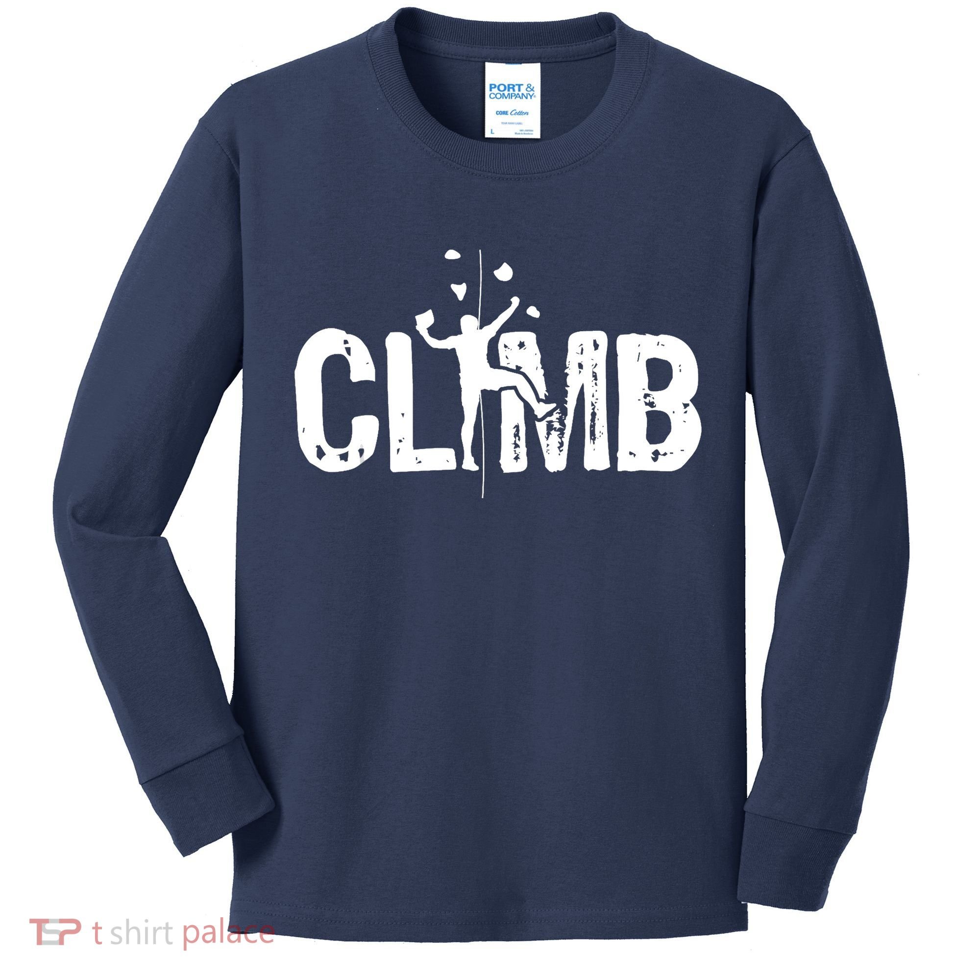 Climb Bouldering Wall Climber Rock Climbing Mountaineer Kids Long Sleeve Shirt