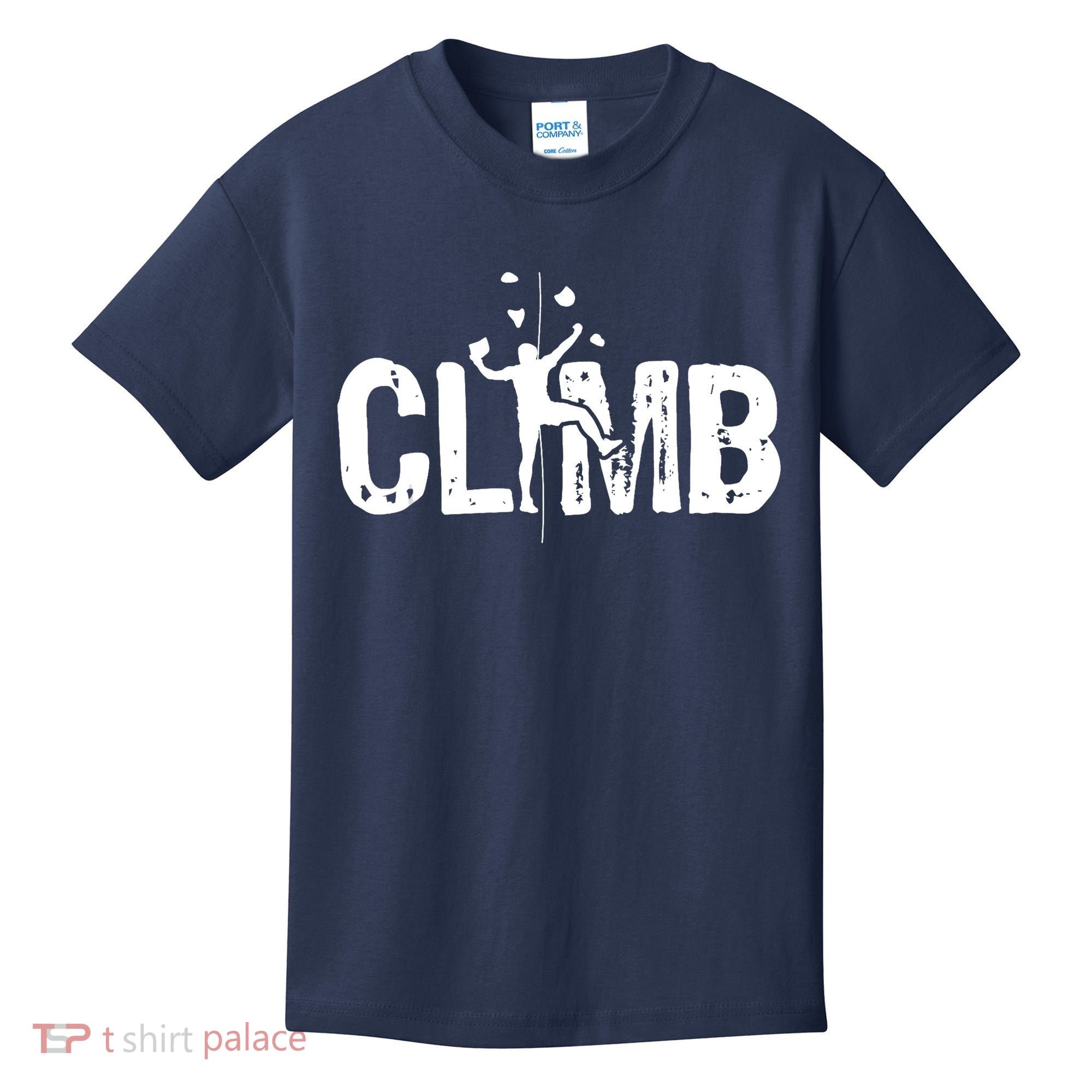 Climb Bouldering Wall Climber Rock Climbing Mountaineer Kids T-Shirt