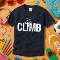 Climb Bouldering Wall Climber Rock Climbing Mountaineer Kids T-Shirt thumb 3