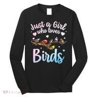 Cool Bird Watcher Art For Women Birding Nerd Birder Long Sleeve Shirt thumb 0