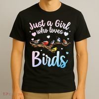 Cool Bird Watcher Art For Women Birding Nerd Birder T-Shirt thumb 3