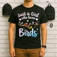 Cool Bird Watcher Art For Women Birding Nerd Birder T-Shirt thumb 6