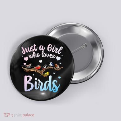 Cool Bird Watcher Art For Women Birding Nerd Birder Button