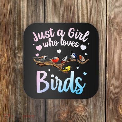 Cool Bird Watcher Art For Women Birding Nerd Birder Coaster